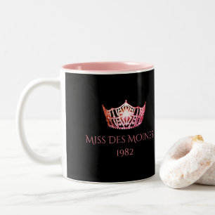Miss America style Custom Name Coral Crown  Mug