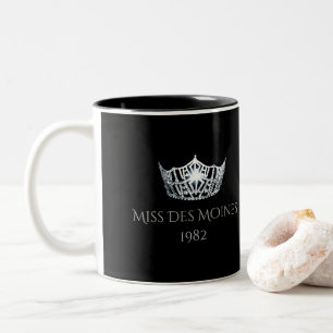 Miss America style Custom Name Silver Crown Mug
