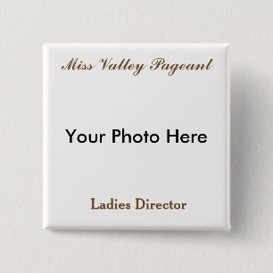 Miss America Style Custom Pageant Buttons