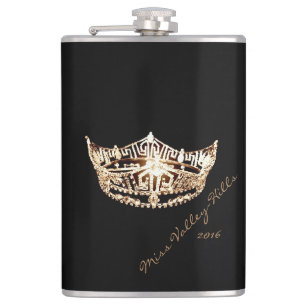 Miss America style Custom Signature Crown Flask