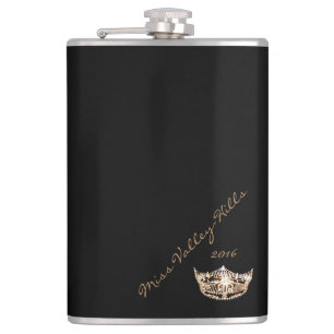 Miss America style Custom Signature Crown Flask