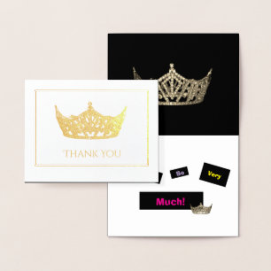 Miss America Style Foil Crown-with Greeting Foil Card