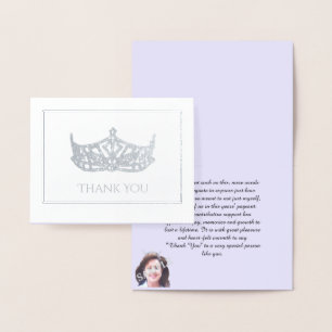 Miss America Style Foil Crown-with Photo Greeting Card