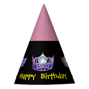 Miss America style Girls Crown Party Hat