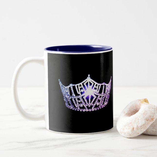Miss America style Lilac Crown  Mug (With Donut)
