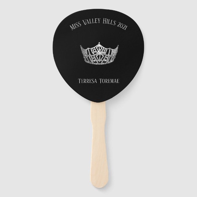 Miss America Style Paddle Fan (Front)