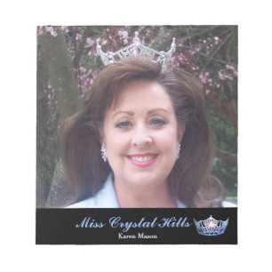 Miss America style Pageant Crown Autograph Pad