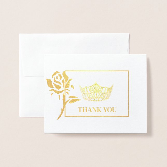 Miss America Style Pageant Crown Foil Card (Front With Envelope)