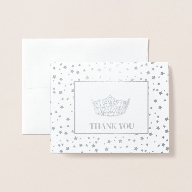 Miss America Style Pageant Crown Foil Card (Front With Envelope)