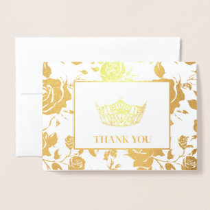 Miss America Style Pageant Crown Foil Card
