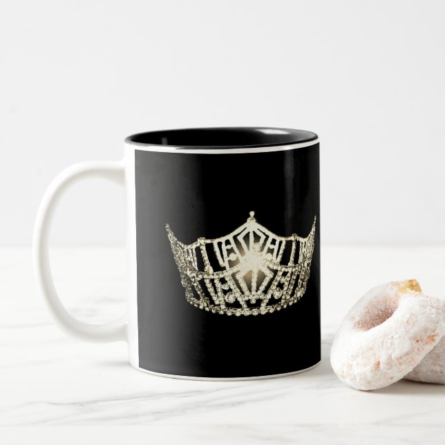 Miss America style Pageant Crown  Mug (With Donut)