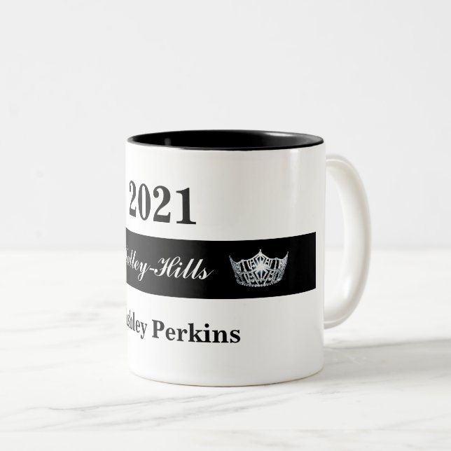 Miss America style Pageant Crown Your Title Mug (Front Right)