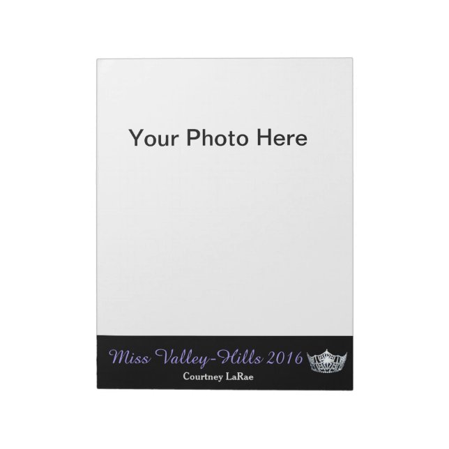 Miss America style Pageant Photo Autograph Pad (Rotated)