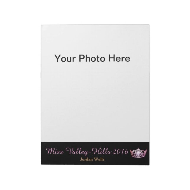 Miss America style Pageant Photo Autograph Pad (Rotated)