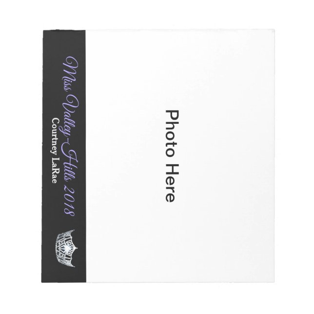 Miss America style Pageant Photo Autograph Pad (Front)
