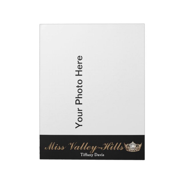 Miss America style Pageant Photo Autograph Pad (Rotated)