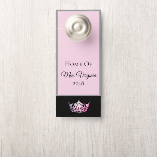 Miss America style Pageant PINK Crown Door Hanger