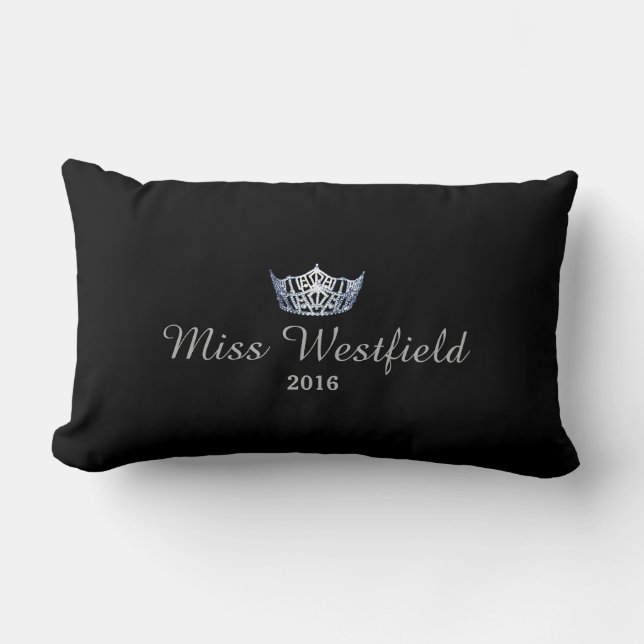 Miss America style Personalised Name Crown Pillow (Front)
