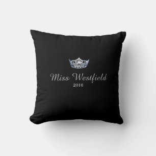 Miss America style Personalized Name Crown Pillow