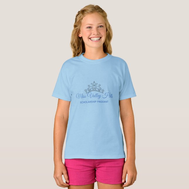 Miss America Tiara Pageant Girls Top Custom Name (Front Full)