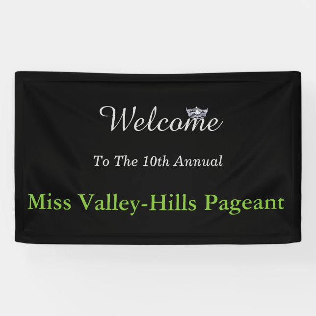 Miss America type Custom Banner (Horizontal)