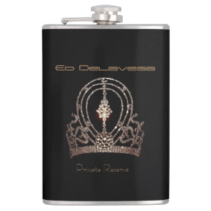 Miss America Universe style Crown Personal Flask
