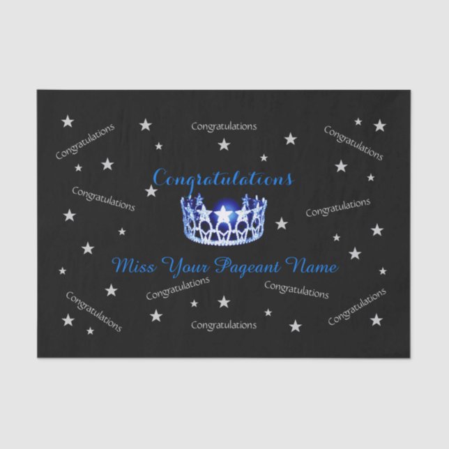 Miss America USA Congrats Custom Tissue Paper (Front)