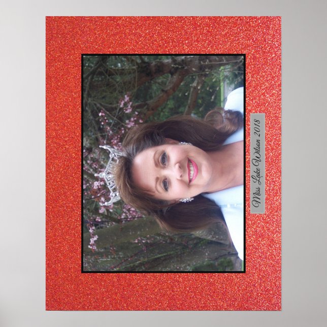 Miss America USA Custom Glitter Poster Portrait (Front)