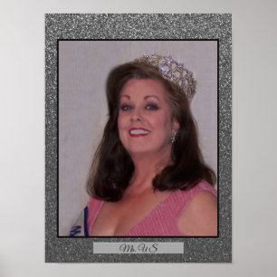 Miss America USA Glitter Personal Portrait Poster