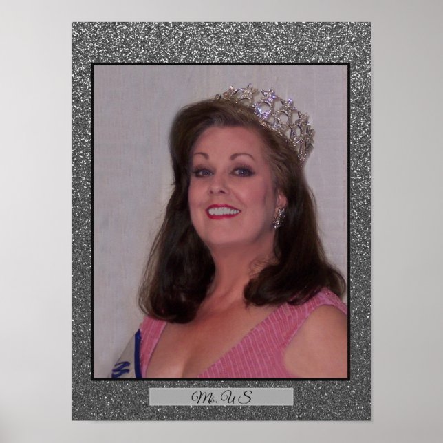 Miss America USA Glitter Personal Portrait Poster (Front)