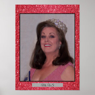 Miss America USA Glitter Personal Portrait Poster