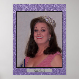 Miss America USA Glitter Personal Portrait Poster