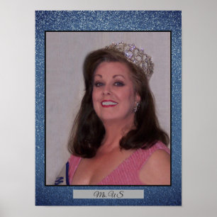 Miss America USA Glitter Personal Portrait Poster