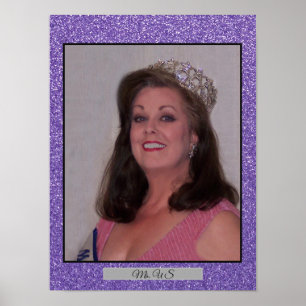 Miss America USA Glitter Personal Portrait Poster