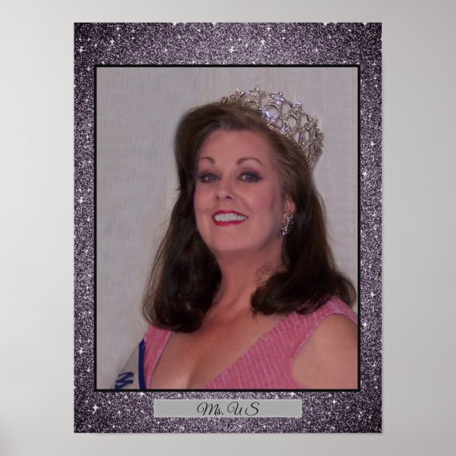 Miss America USA Glitter Personal Portrait Poster (Front)