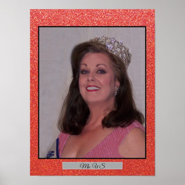 Miss America USA Glitter Personal Portrait Poster (Front)