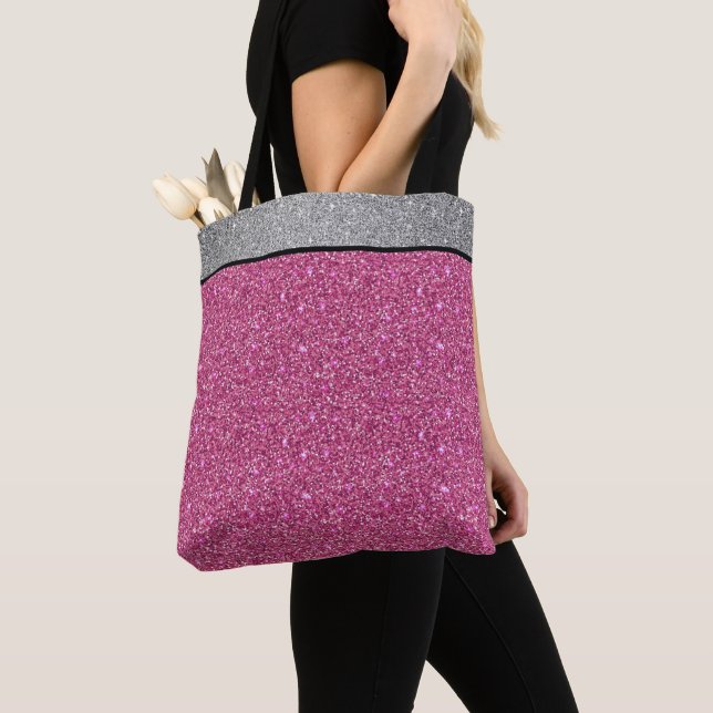 Miss America USA Pageant Faux Glitter Tote Bag (Close Up)