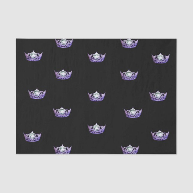 Miss America Violet Crown Tissue Paper (Front)