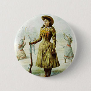 Miss Annie Oakley 6 Cm Round Badge