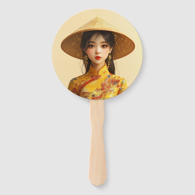 Miss Aodai Hand Fan (Front)