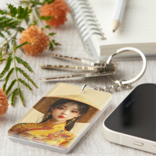Miss Aodai Key Ring