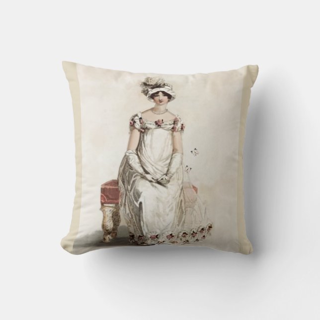 “Miss Bennet” Jane Austen Inspired, book lovers, Cushion (Front)