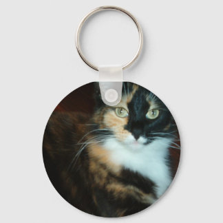 Miss Calico Kitty Key Ring