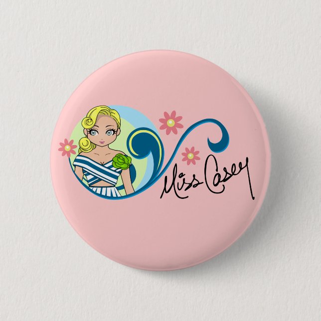 "Miss Casey" Button (Front)