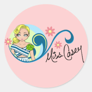 "Miss Casey" Stickers