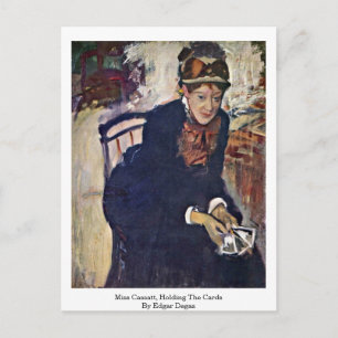 Miss Cassatt, Holding The Cards By Edgar Degas