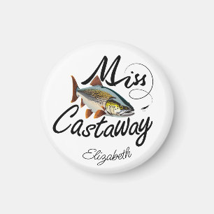 Miss Castaway Rainbow Trout Magnet