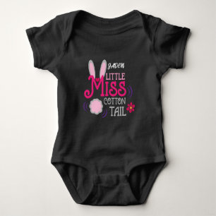 MISS COTTONTAIL BABY ONEISE WITH NAME.  BABY BODYSUIT