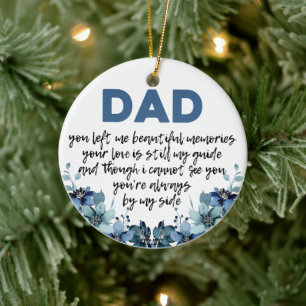 Miss Dad in Memory of Father Ceramic Ornament