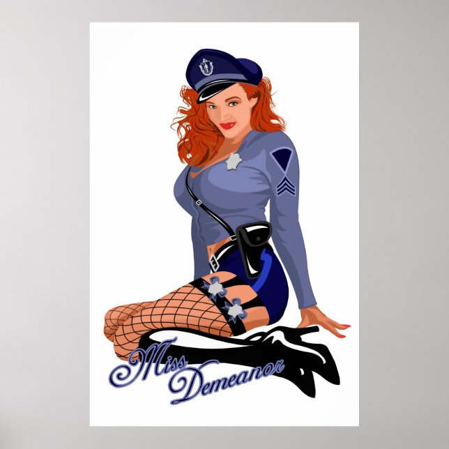 "Miss Demeanour" Pinup Poster (Front)